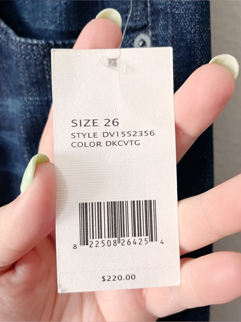VINCE NWT Cigarette Jean Dark Crimson Blue Size 26 Lowrise Straight Leg